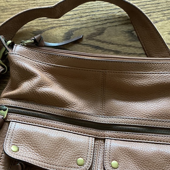 Fossil Brown Leather Crossbody Bag with Gold-Tone Hardware - Picture 10 of 10